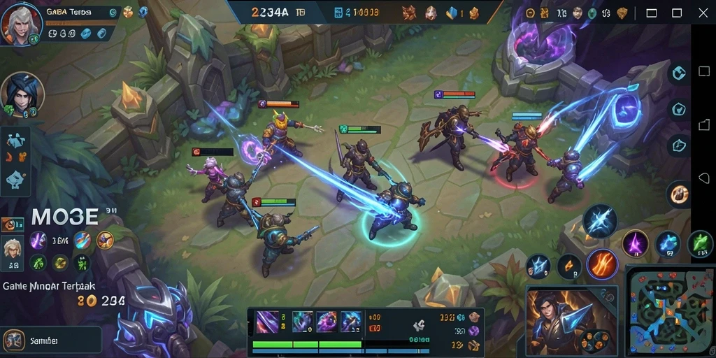 Tampilan gameplay seru dalam pertarungan tim di 234E.