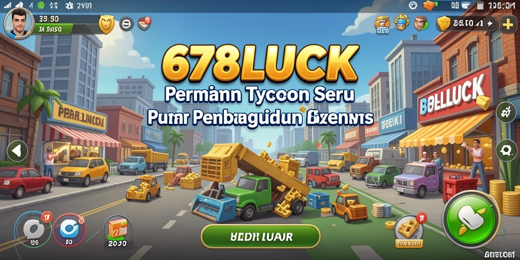 Screenshot gameplay 678LUCK yang menunjukkan proses pembangunan bisnis.