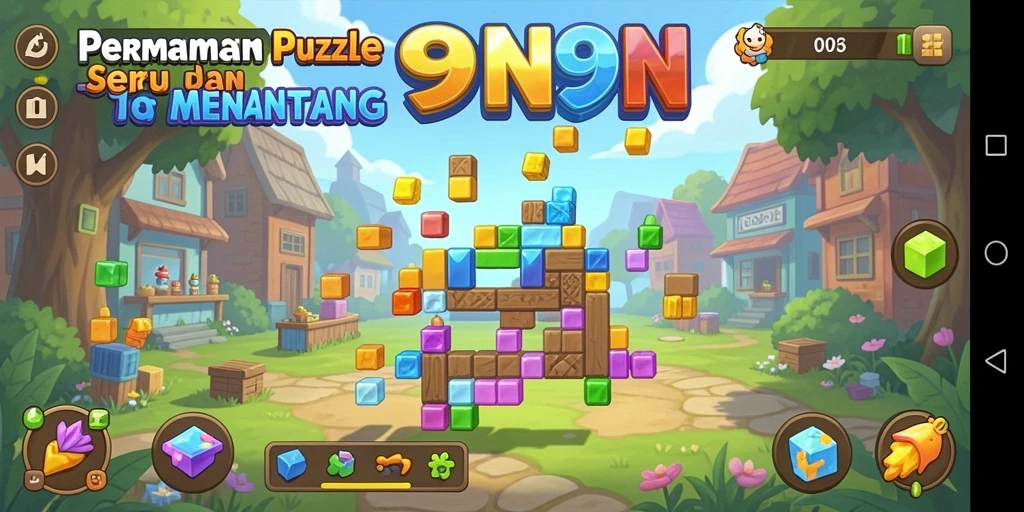 Gameplay seru dari 9N9N menampilkan tantangan puzzle yang menarik.