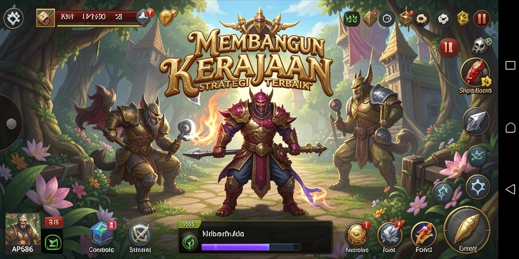 Tangkapan layar AP686 menampilkan pertarungan strategis dan pengelolaan sumber daya.