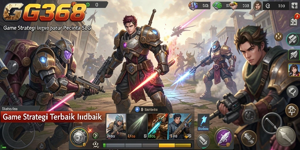 Tampilan gameplay SLG GG368 yang mendebarkan dan strategis.