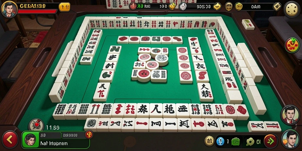 Screenshot GILA138 menampilkan aksi seru dalam permainan Mahjong.