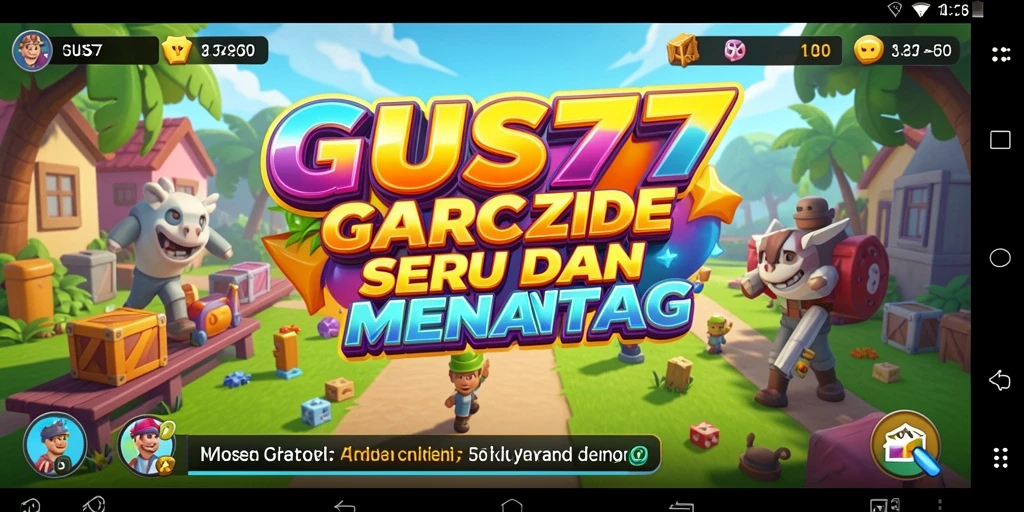 Tampilan gameplay GUS77 yang seru dan penuh warna.