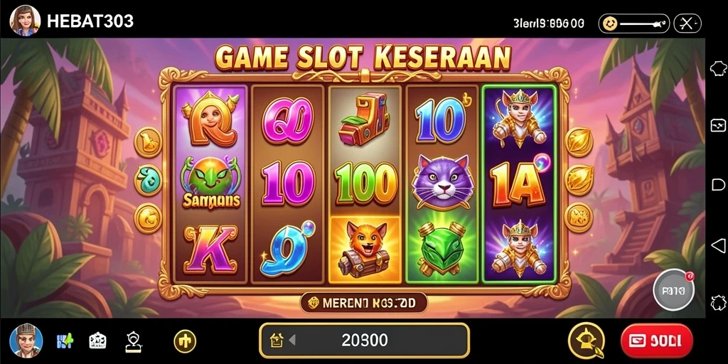 Gameplay seru HEBAT303 dengan tema slot yang beragam.