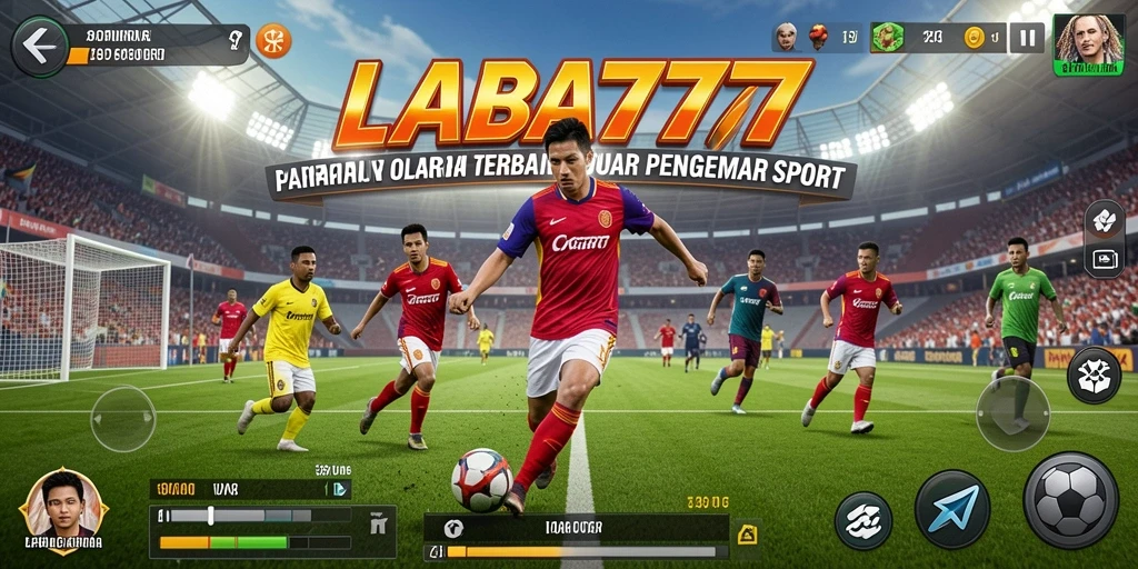 Screenshot LABA777 menampilkan momen seru dalam permainan olahraga.