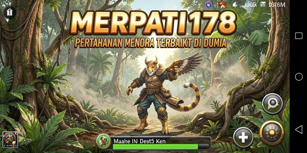 Tampilan gameplay Tower Defense yang menegangkan dan seru di MERPATI178.