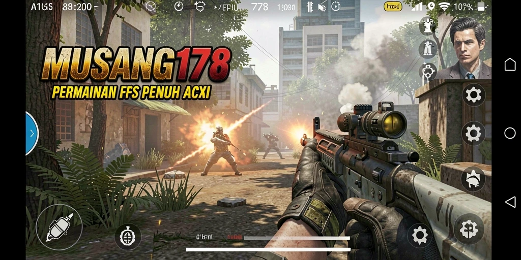 Tangkapan layar menunjukkan aksi mendebarkan dalam permainan FPS.