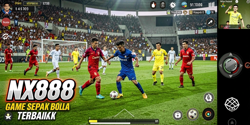 Gameplay seru dari NX888 yang menampilkan pertandingan sepak bola menegangkan.