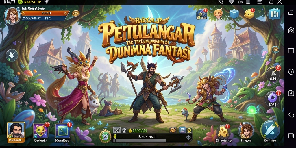 Screenshot gameplay RAKYATJP dengan petualangan seru dan grafis menawan.