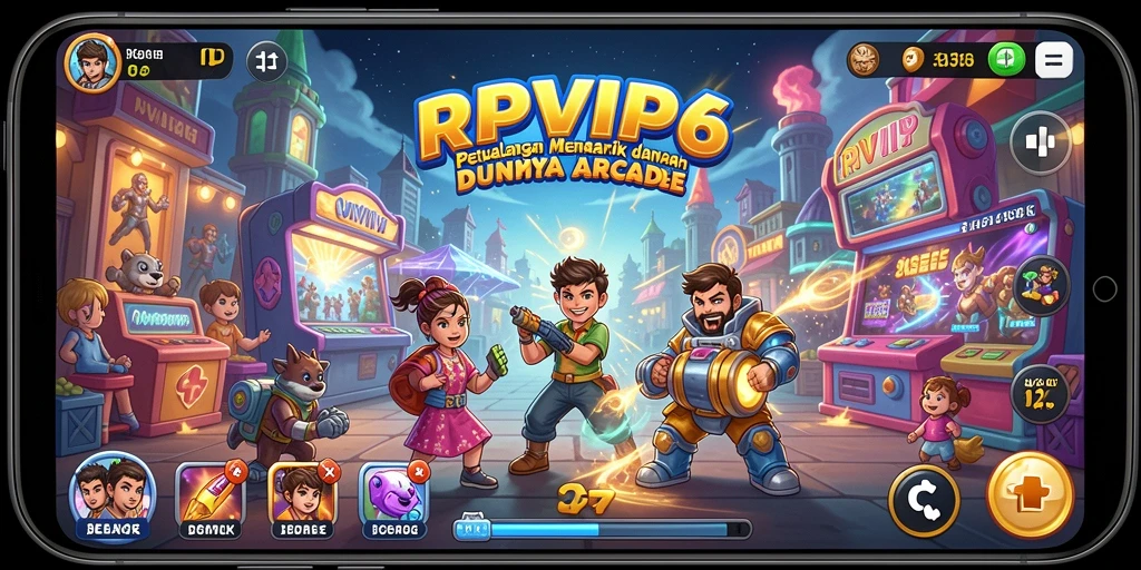 Tampilan gameplay RPVIP6 yang penuh aksi dan tantangan Arcade.