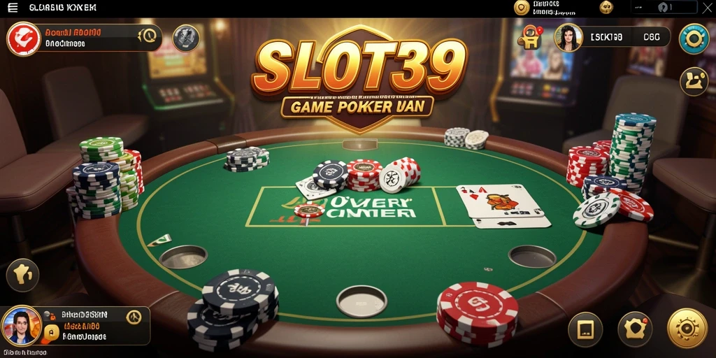 Screenshot SLOT39 menampilkan gameplay Poker yang seru dan mendebarkan.