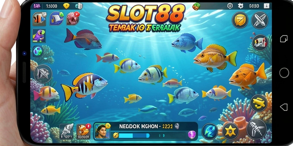 Tampilan screenshot utama SLOT88 dengan gameplay Tembak Ikan yang seru.