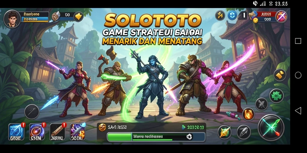 Tampilan menarik dari gameplay strategi SOLOTOTO yang memukau.