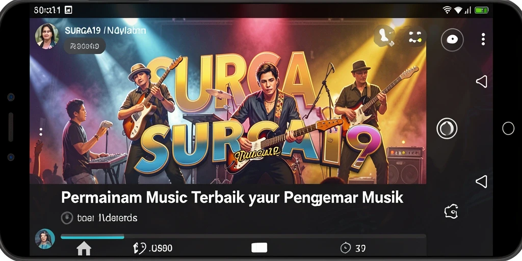 Tampilan gameplay seru dari SURGA19 dengan berbagai pilihan lagu.