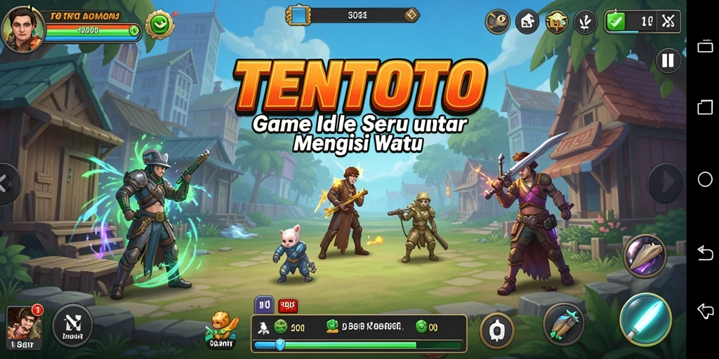Tampilan screenshot TENTOTO menampilkan gameplay Idle yang mengasyikkan.