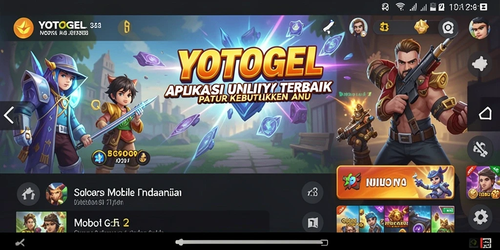 Screenshot utama YOTOGEL menunjukkan antarmuka pengguna yang intuitif.
