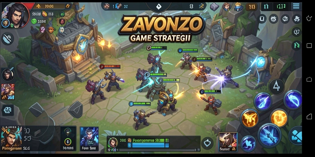 Tampilan gameplay menarik dari ZAVONZO dengan taktik pribadi.